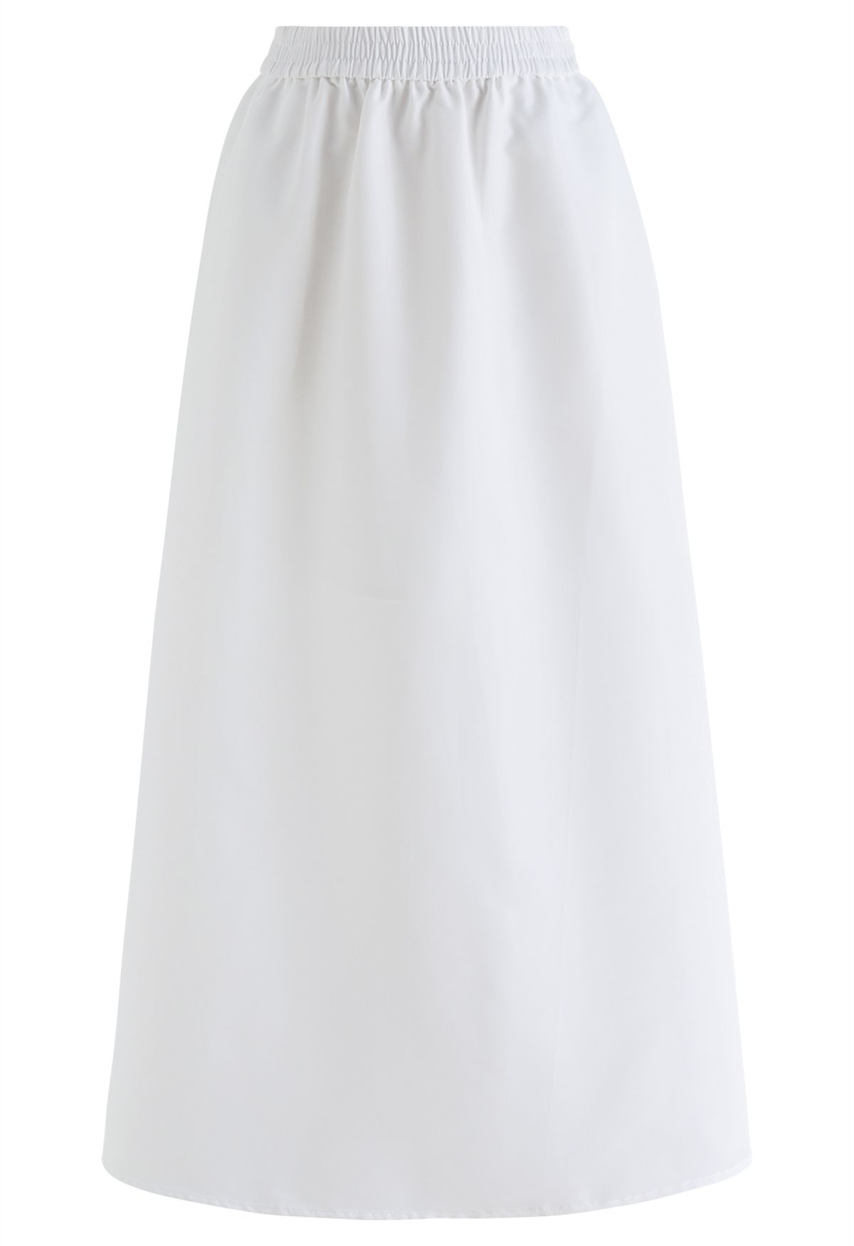 Breezy Bliss Crop Top and Slit Maxi Skirt Set in White