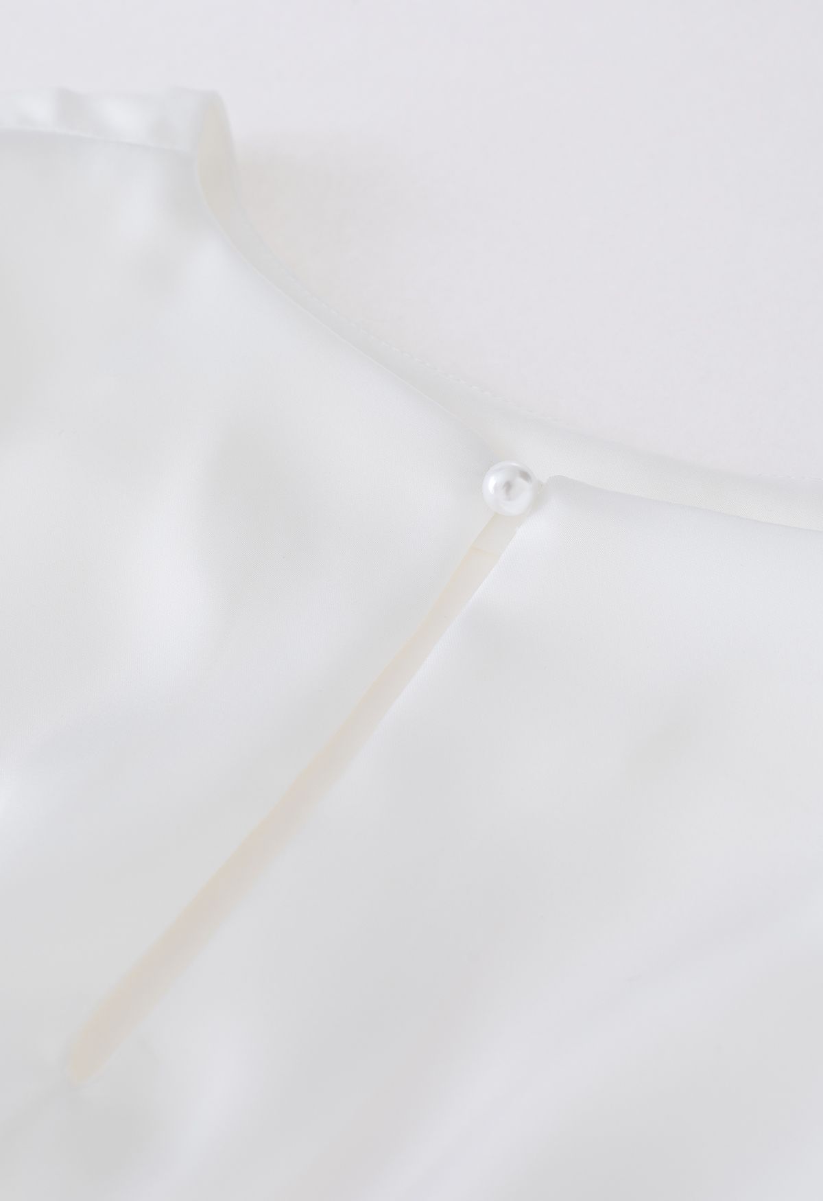 Satin Tie Back Sleeveless Top in White