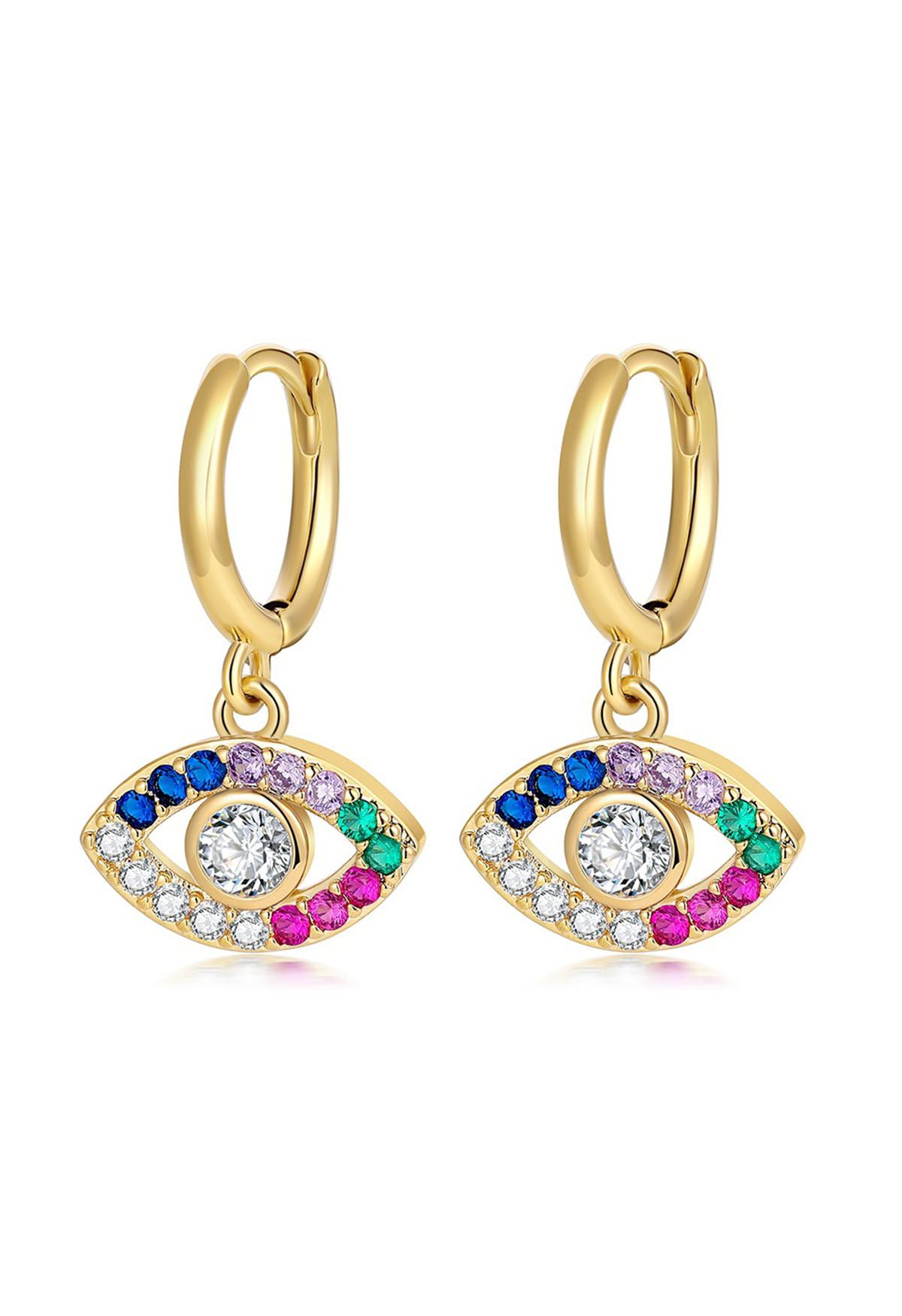 Devil Eye Multicolor Stone Earrings