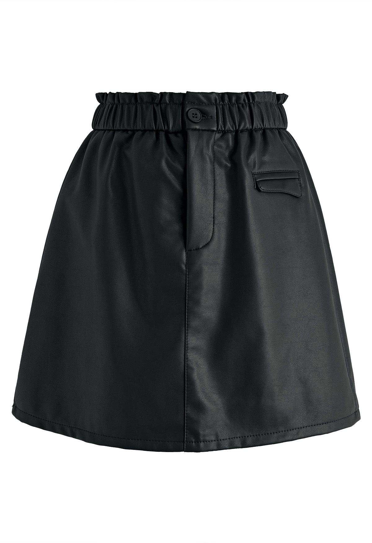 Elastic waist skirt black best sale