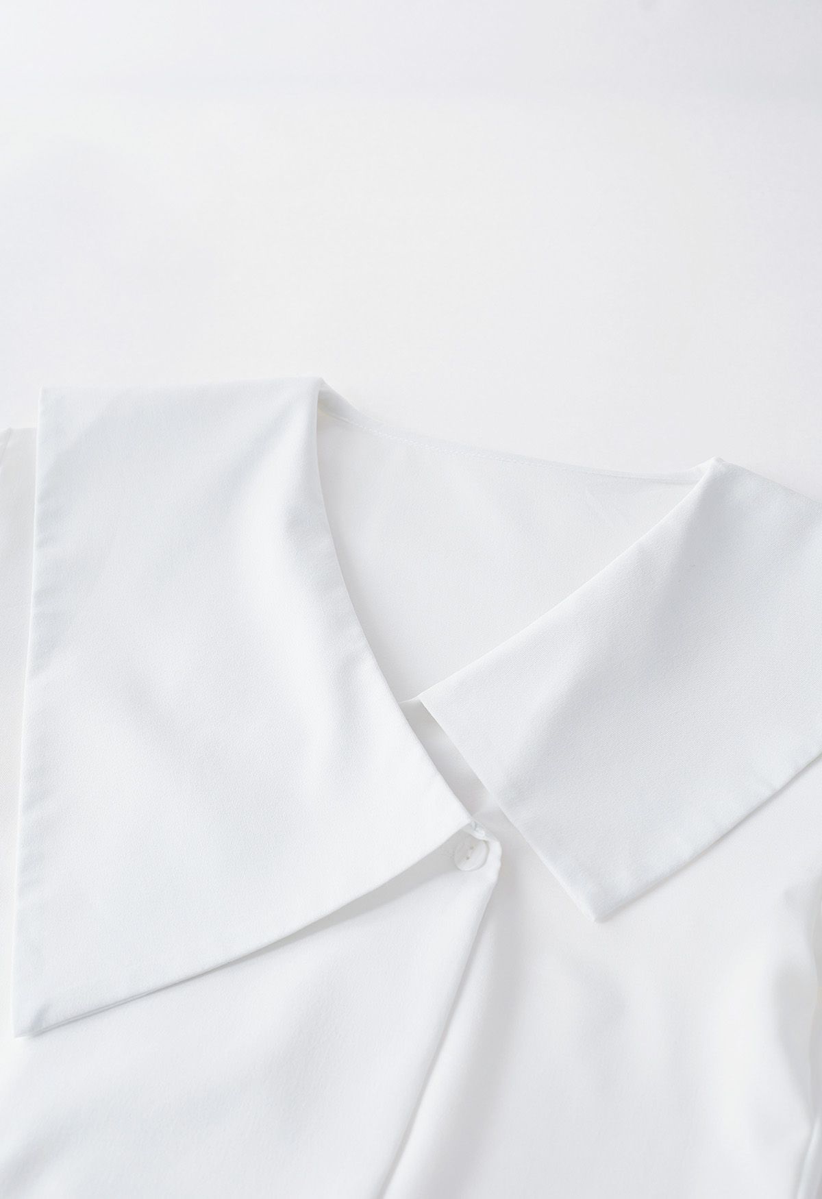 Asymmetric Flap Collar Shirt