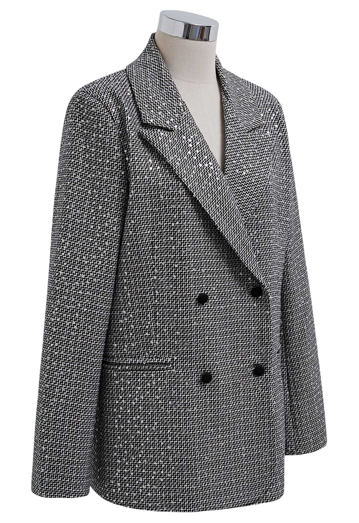 Gorgeous Debut Sequined Tweed Blazer
