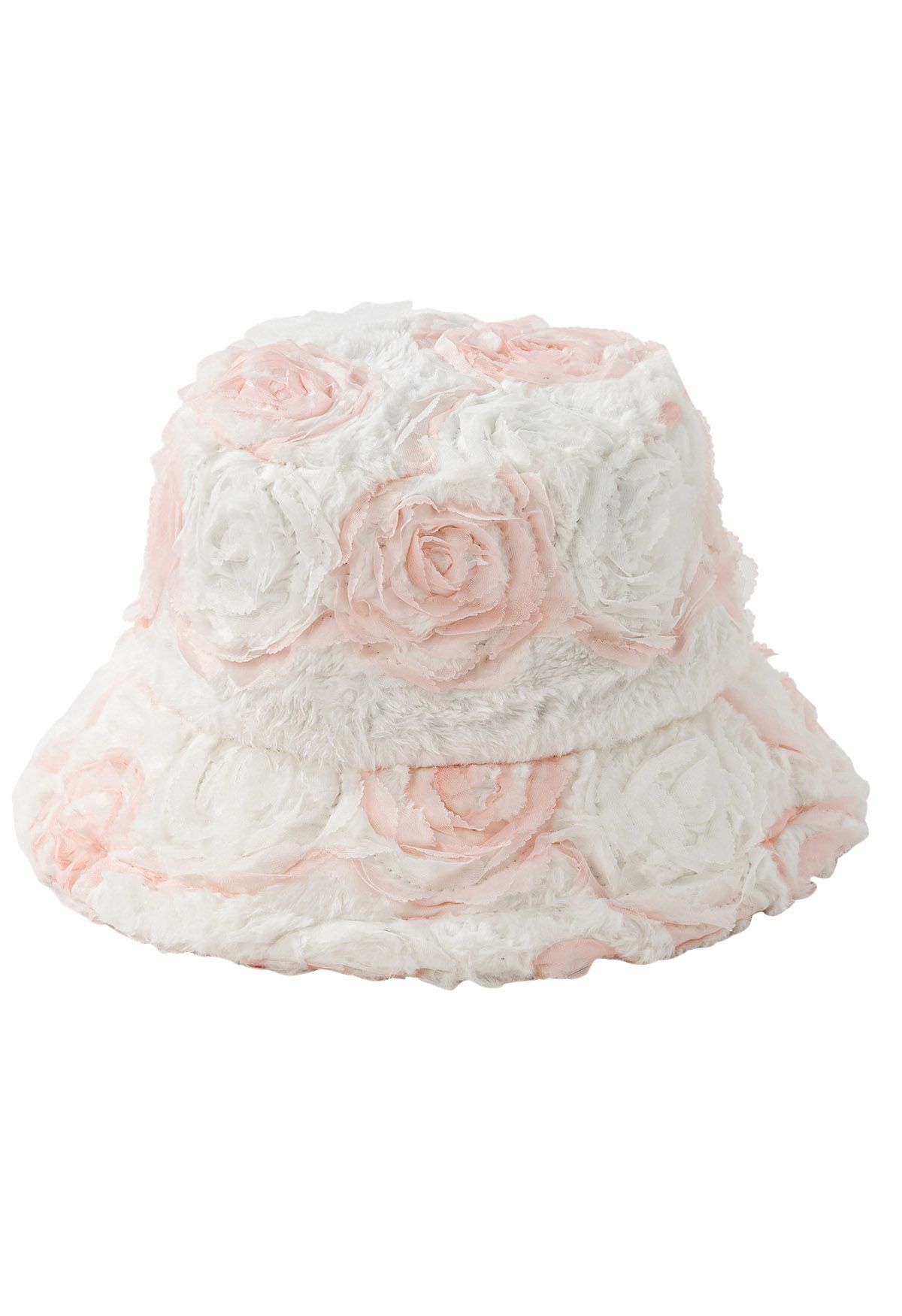 Pastel Rose Fuzzy Bucket Hat