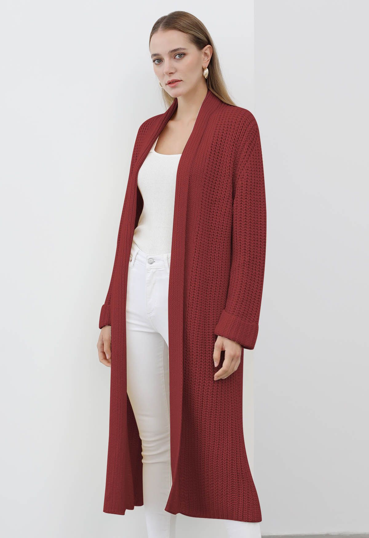 Open front hotsell longline sweater