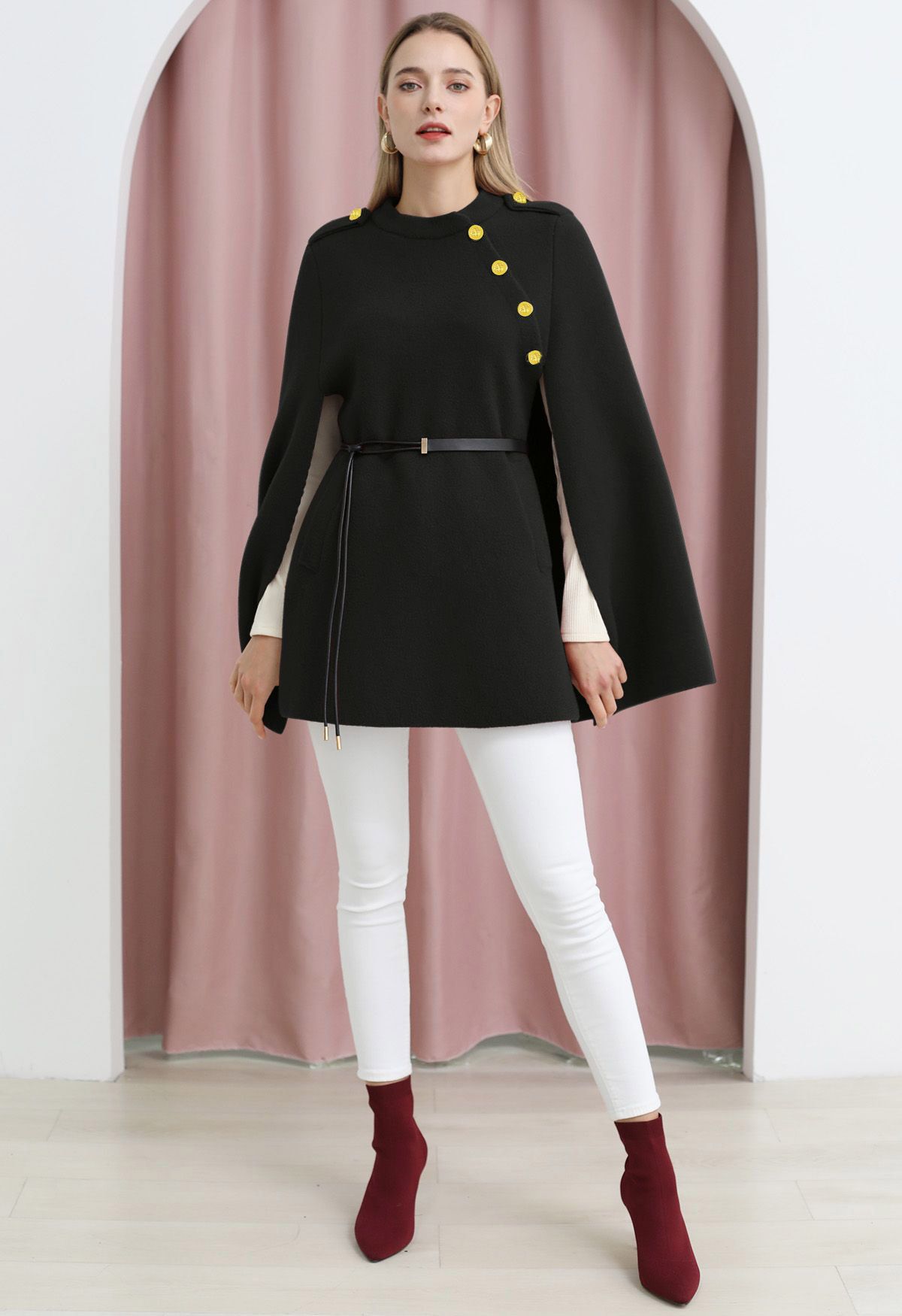 Plus size cape coat online