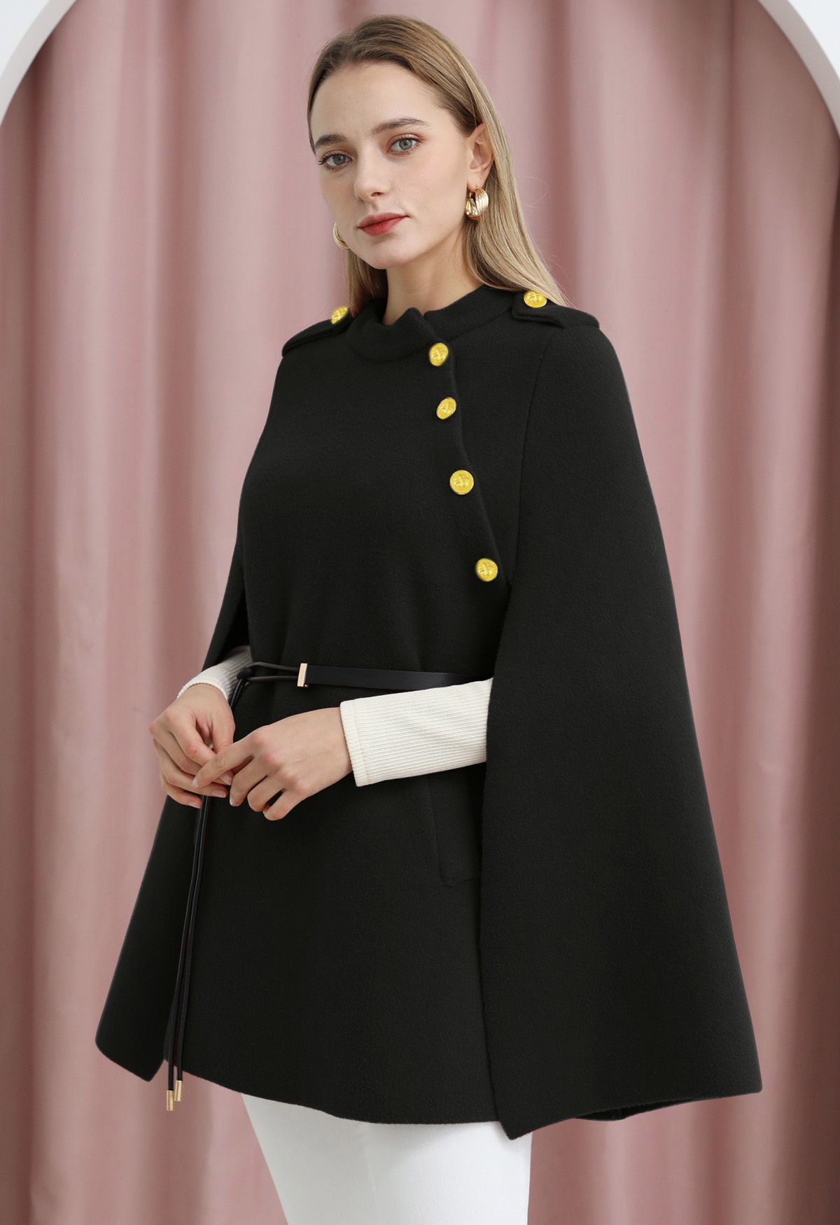 Short cape coat online