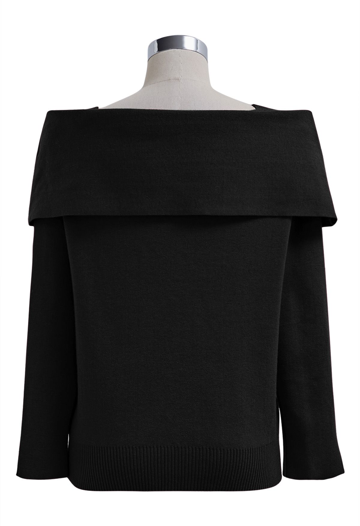 Alluring Side Knot Knit Top in Black