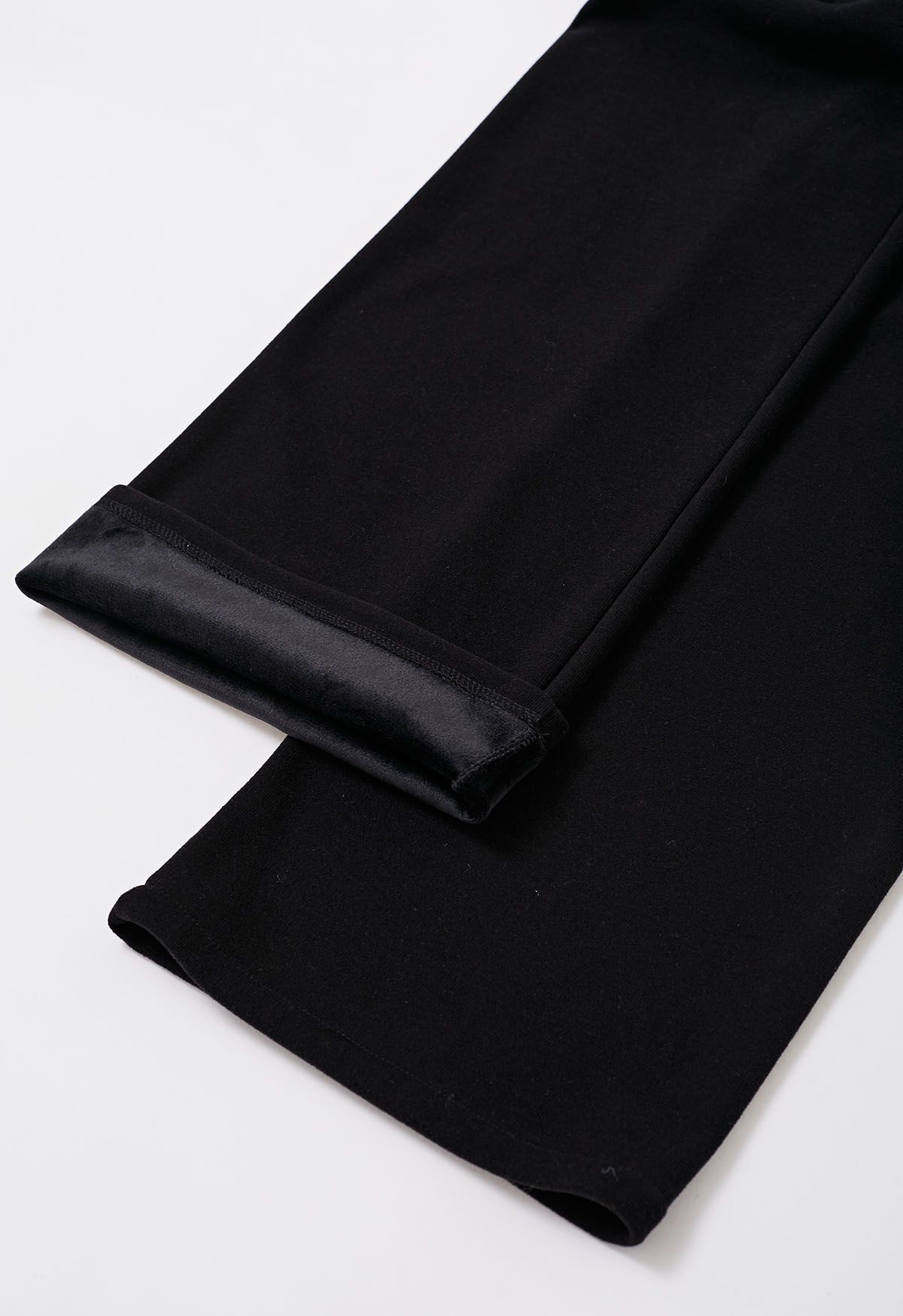 Velvet Lining Cozy Lounge Pants in Black