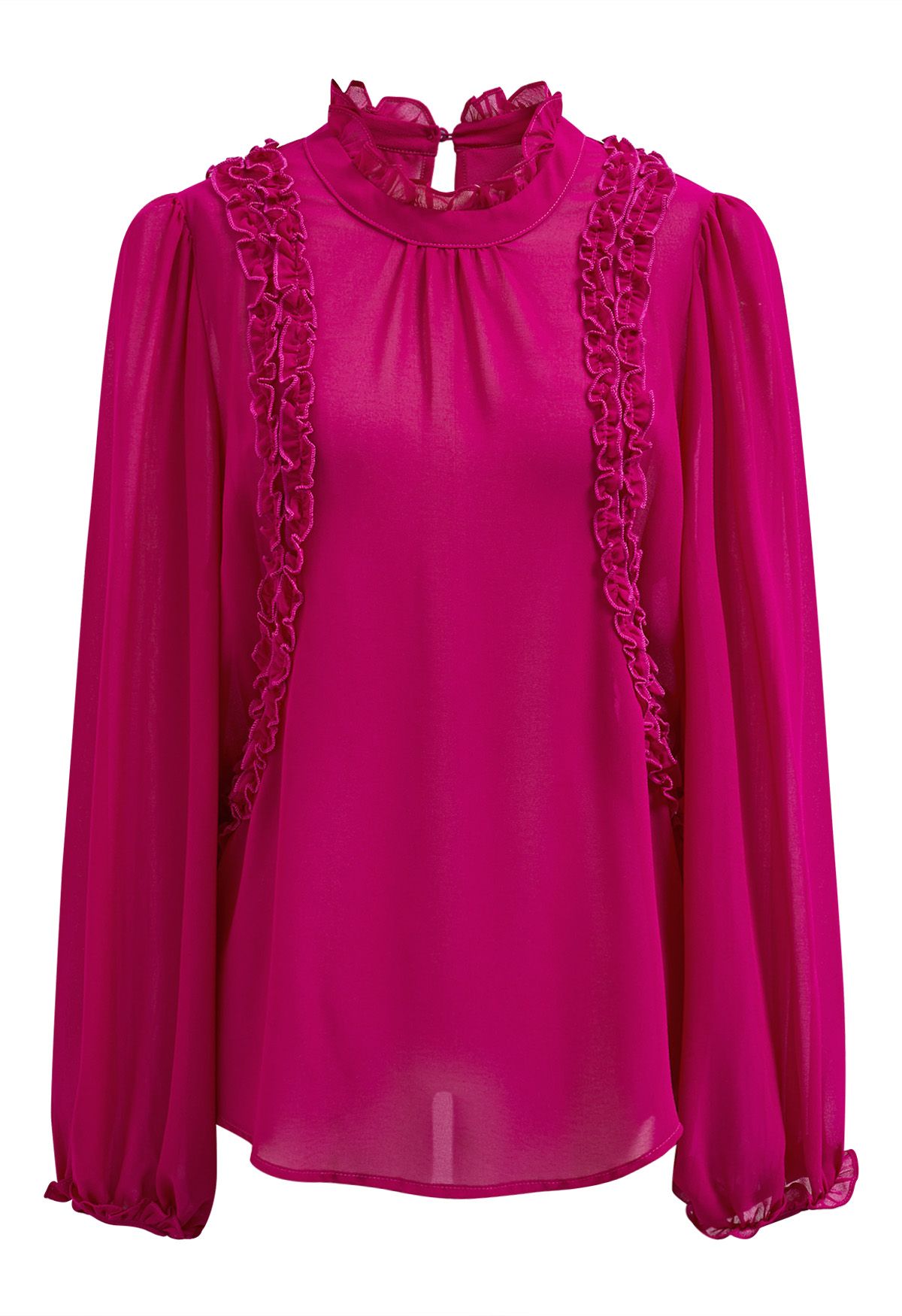 Hot pink chiffon top on sale