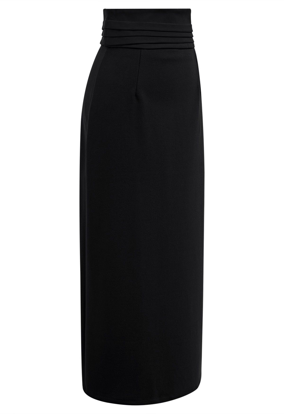 Pintuck High Waist Pencil Skirt in Black - Retro, Indie and Unique Fashion