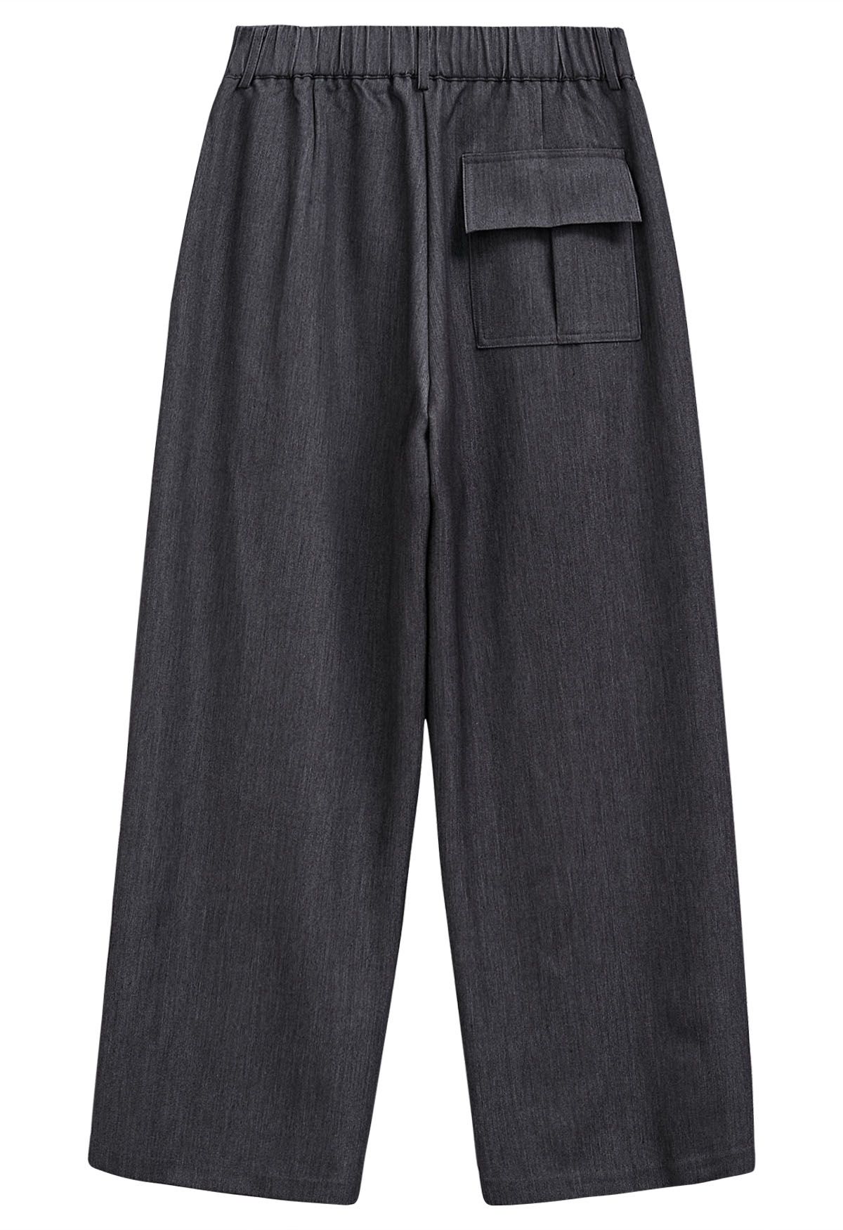 Tailored Comfort Pleated Wide-Leg Pants in Grey