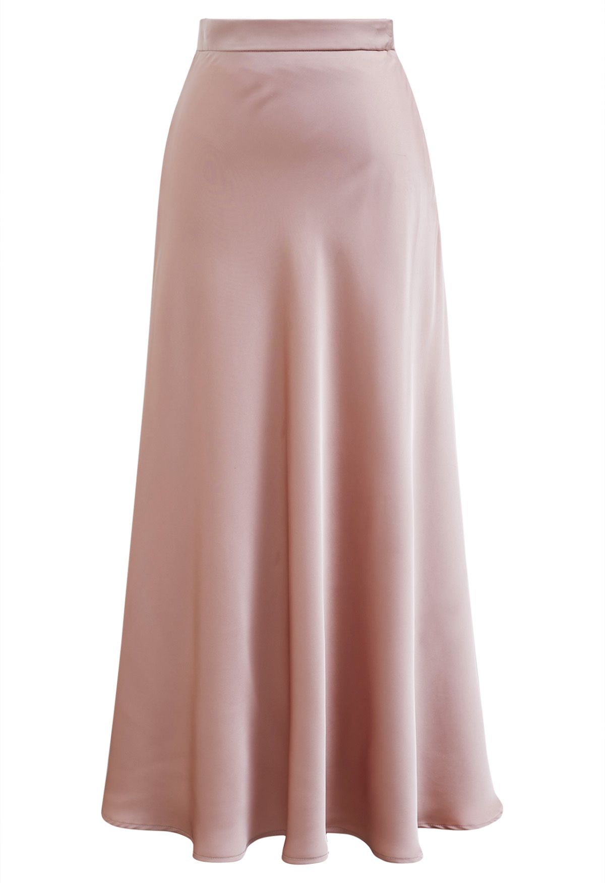 Understated Elegance Satin Maxi Skirt in Pink