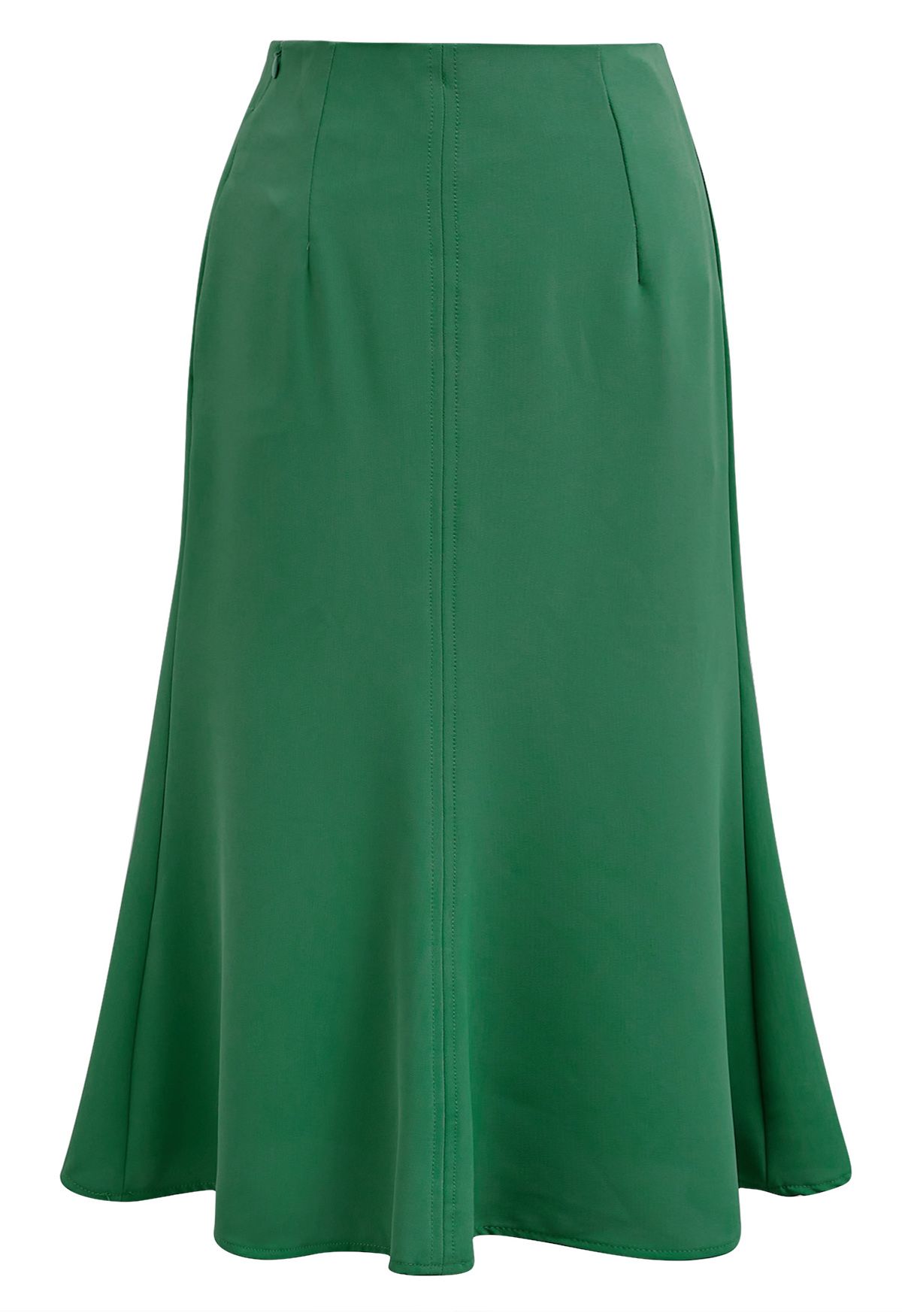 Solid Color Frilling Skirt in Green