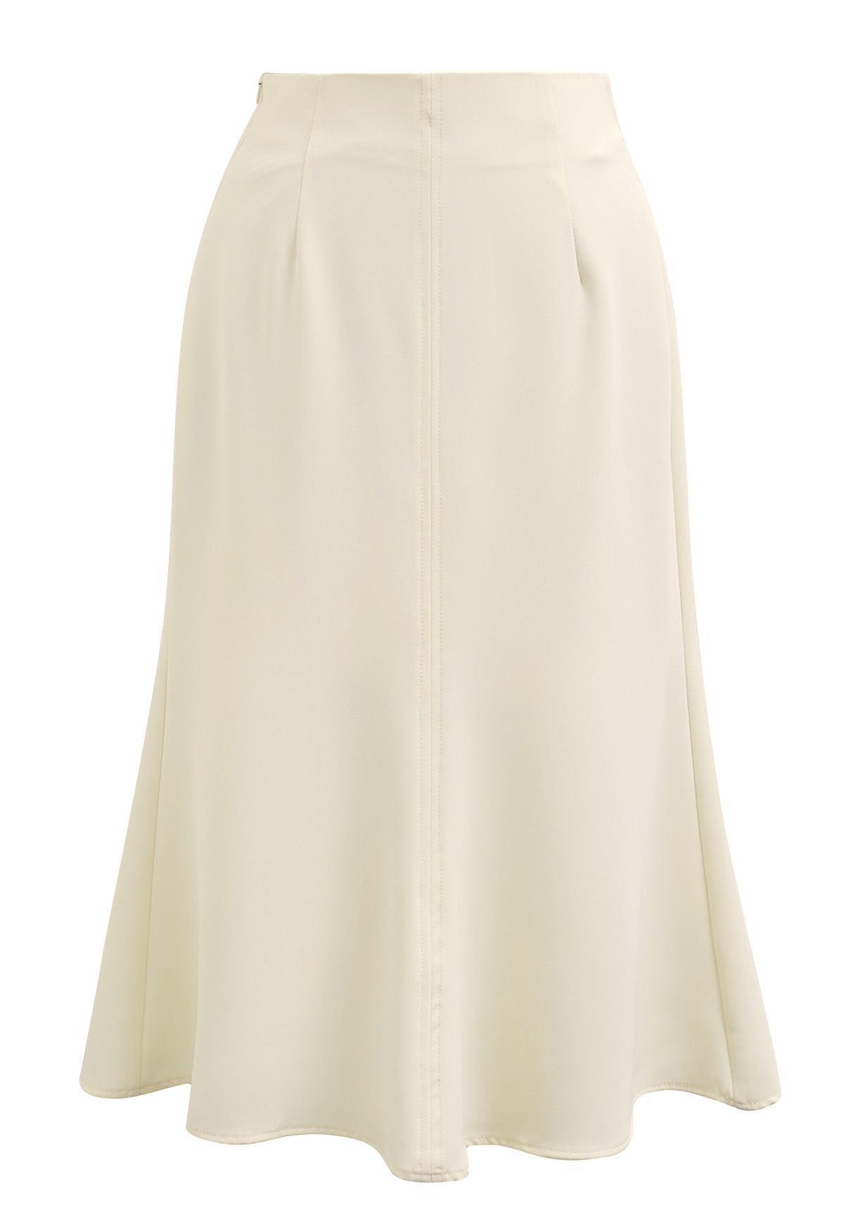 Solid Color Frilling Skirt in Light Yellow