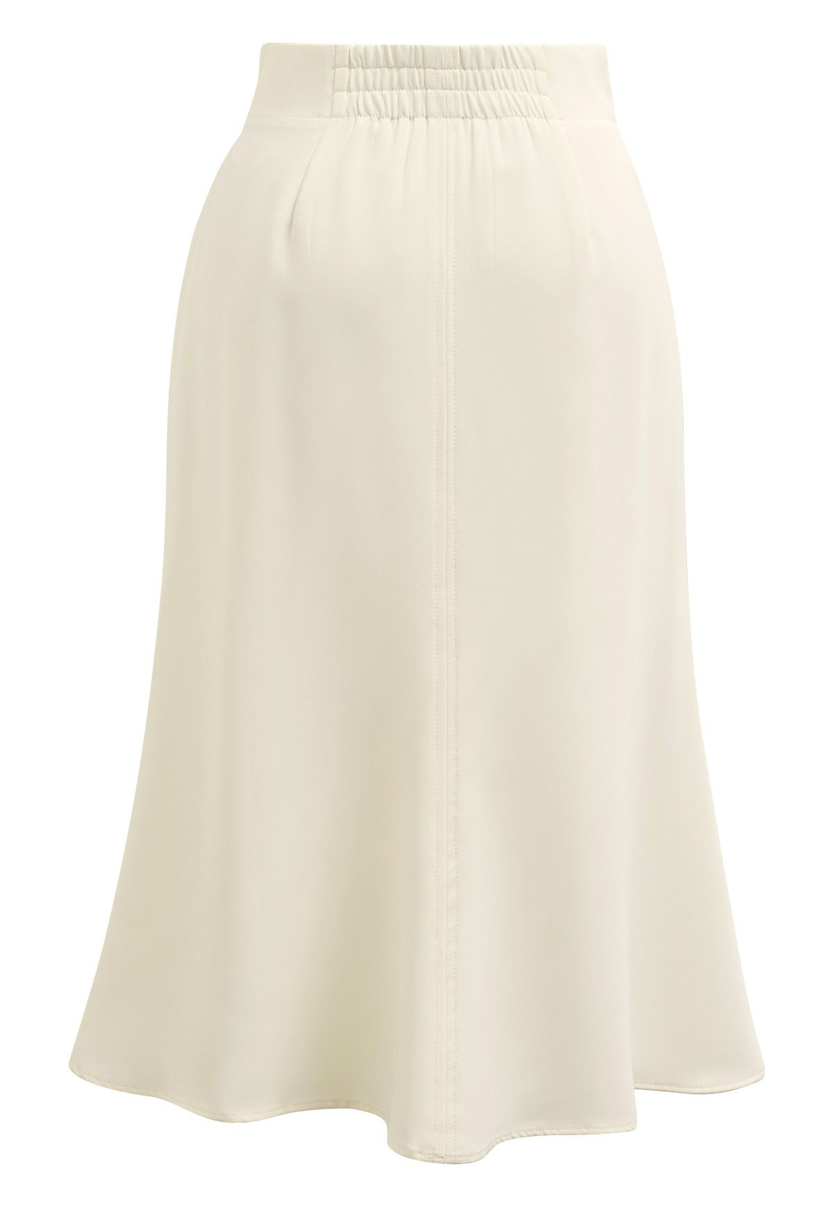 Solid Color Frilling Skirt in Light Yellow