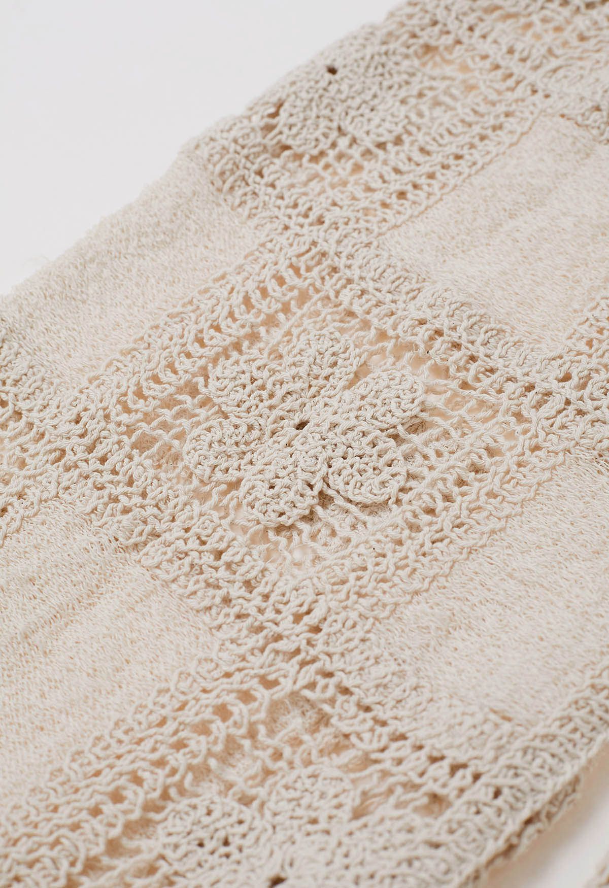 Floral Cutwork Crochet Cotton Pants