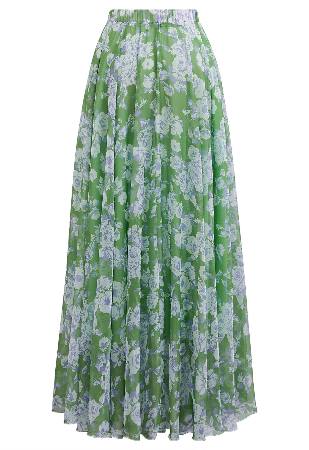 Breezy Blooms Chiffon Maxi Skirt