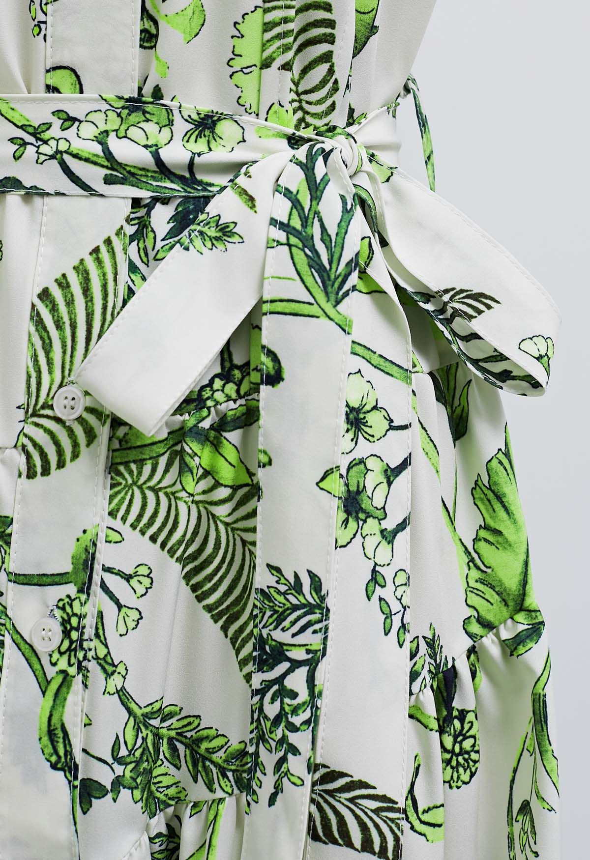 Palm leaf shirt dress online