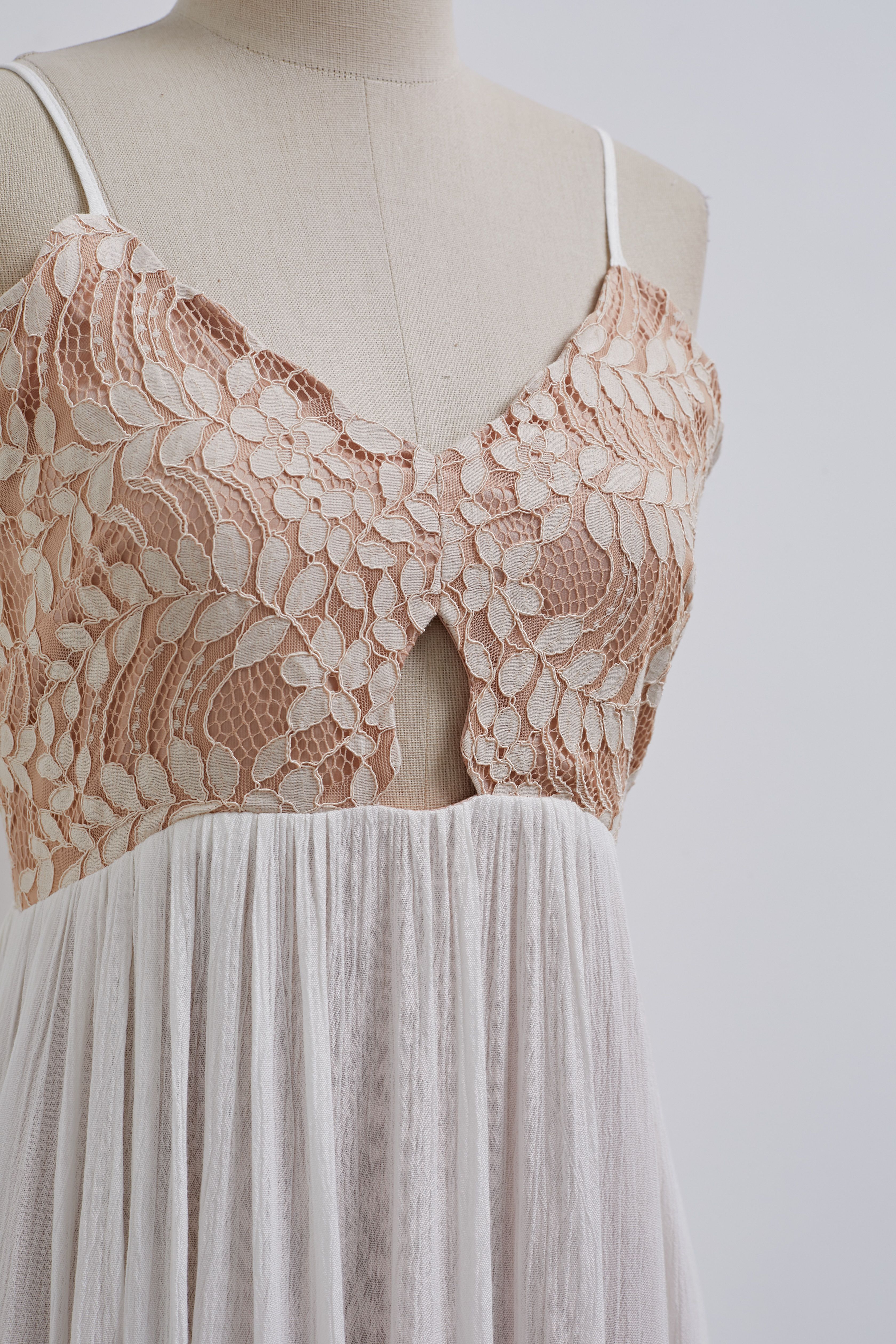 Charming Lace Spliced Maxi Cami Dress