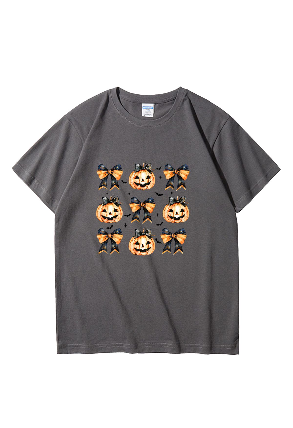 Wickedly Cute Pumpkin Bow Pattern T-Shirt