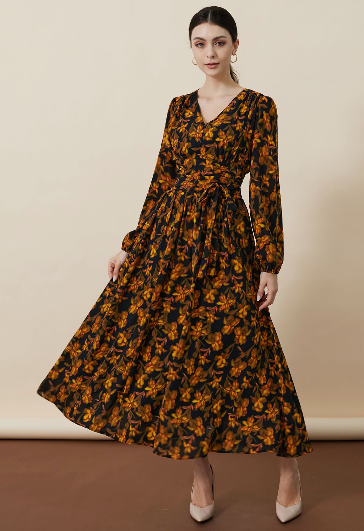 Chicwish floral maxi dress best sale