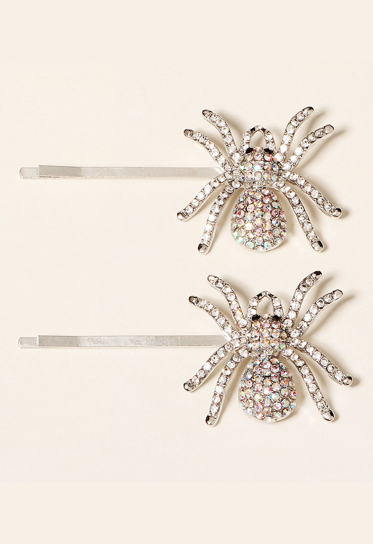 Sparkling Rhinestone Spider Hairpins