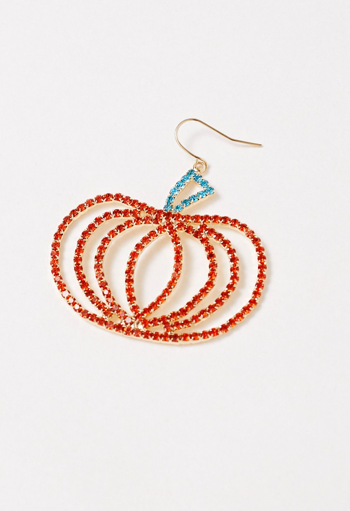 Sparkle Pumpkin Rhinestone Earrings