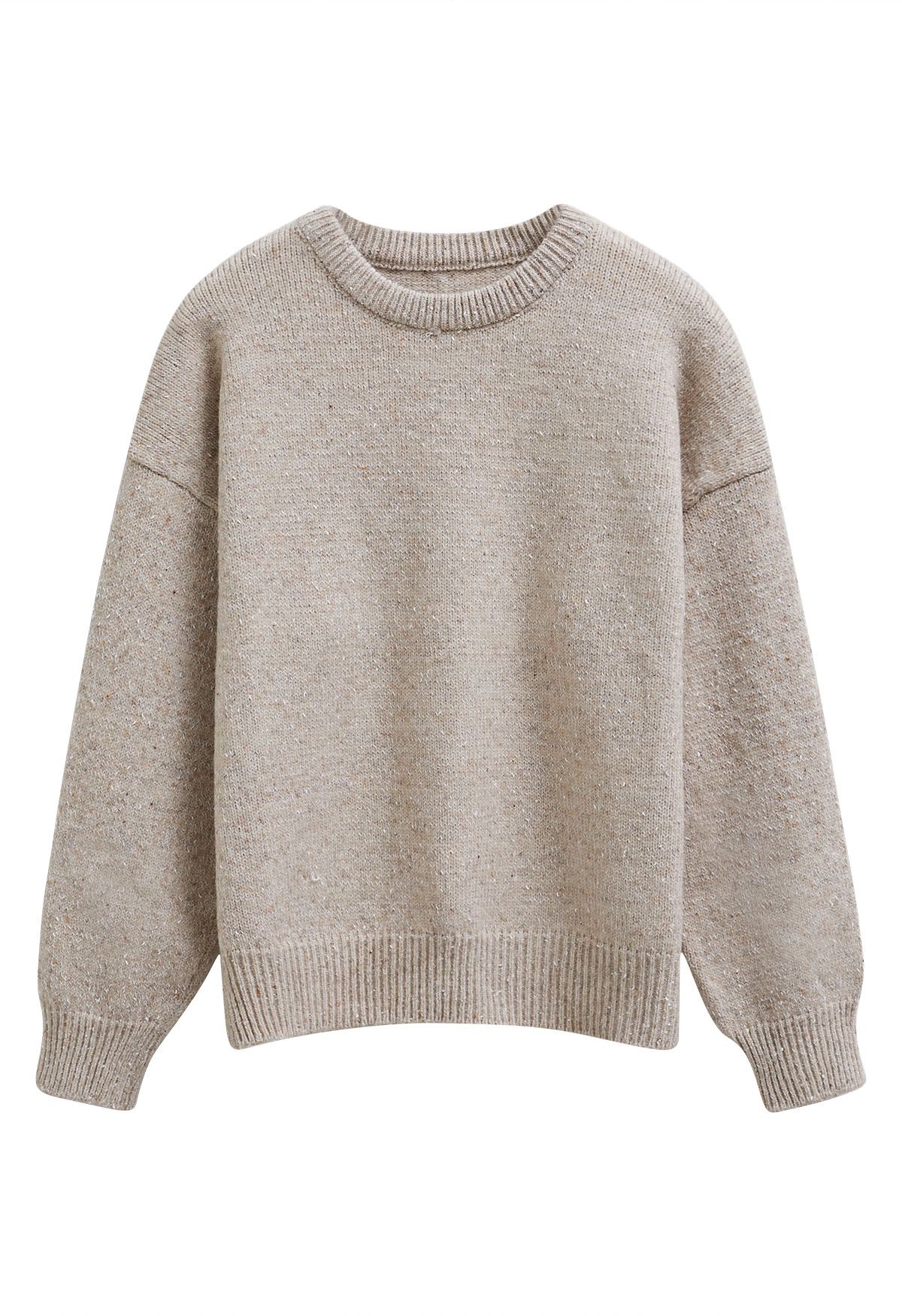 Fundamental Mix-Knit Ribbed Sweater in Oatmeal