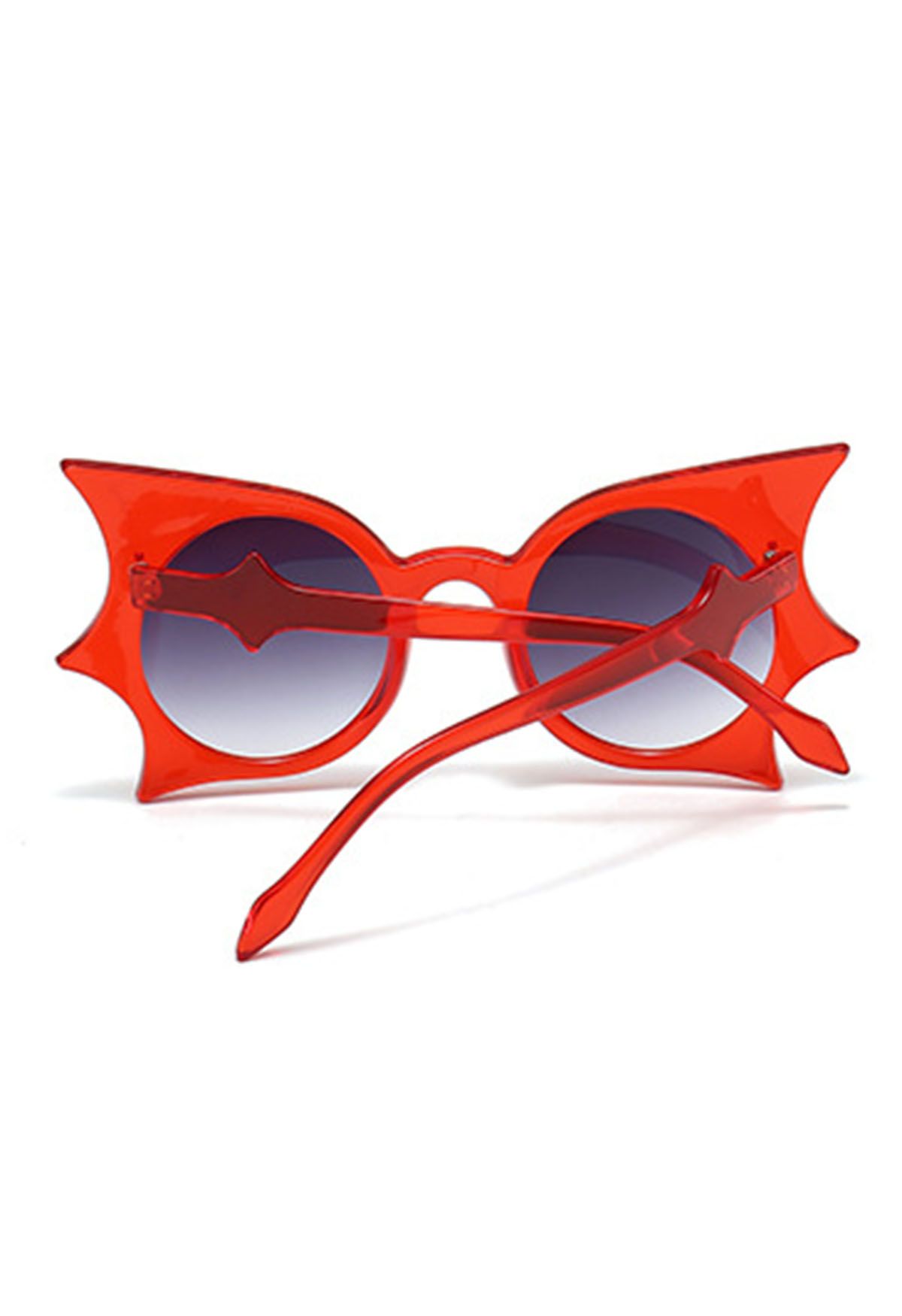 Midnight Bat Wing Sunglasses in Red