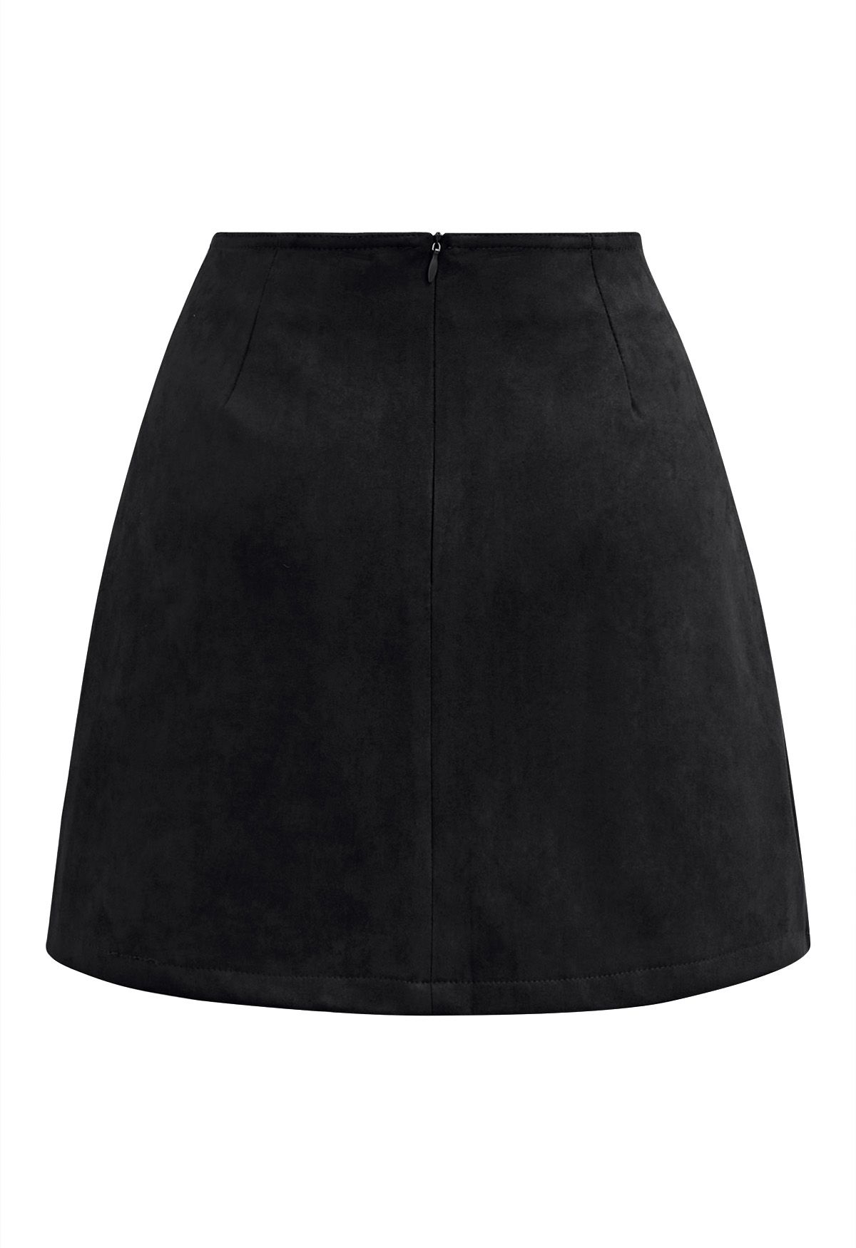 Black faux suede pencil skirt best sale