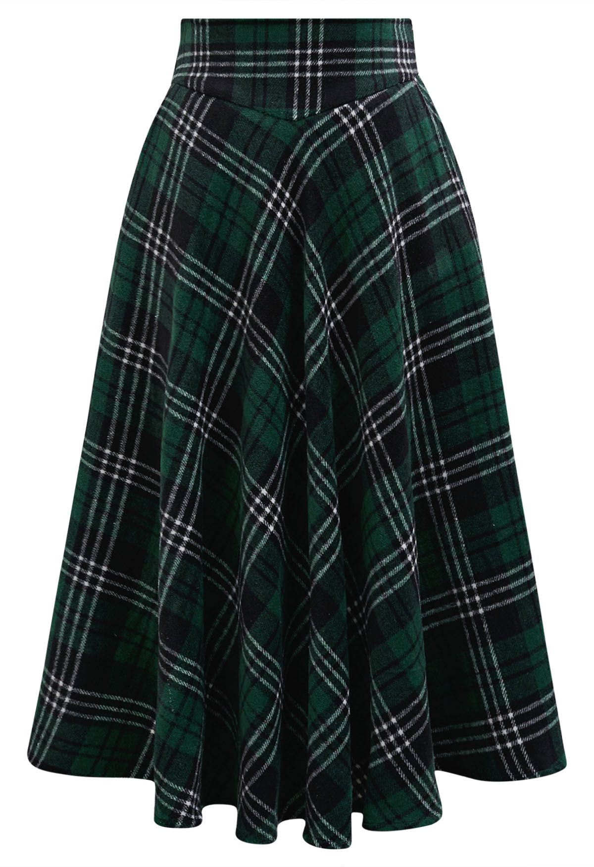 Plaid a line midi skirt hotsell