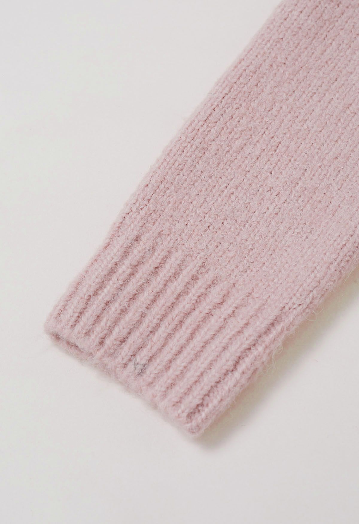 Winter Whimsy Fair Isle Ribbed Knit Sweater in Pink