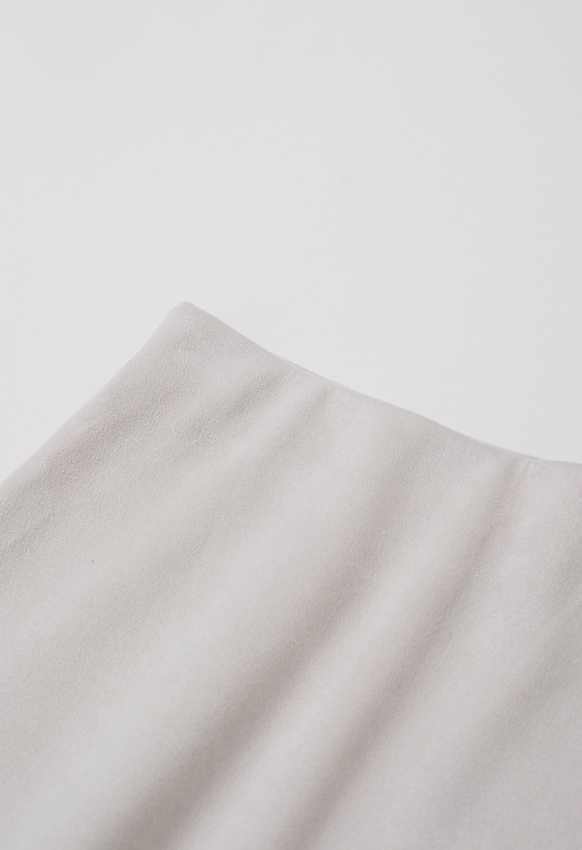 Minimalist Aesthetic A-Line Midi Skirt in Ivory