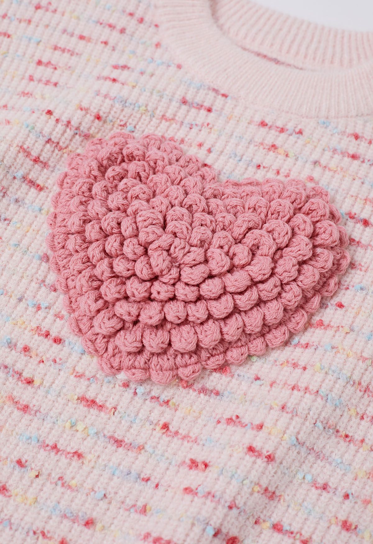 Blooming Heart Confetti Knit Sweater