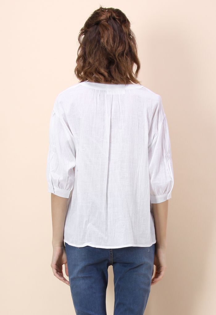 Effortless Chic Crepe top in White
