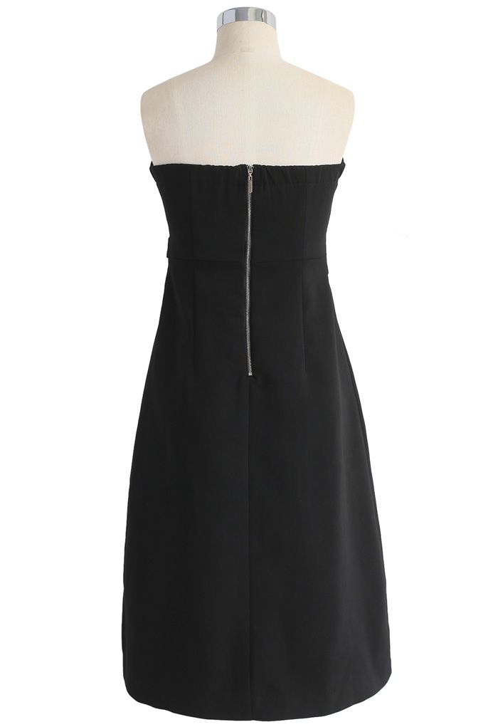 In Love with Classic Strapless Dress in Black