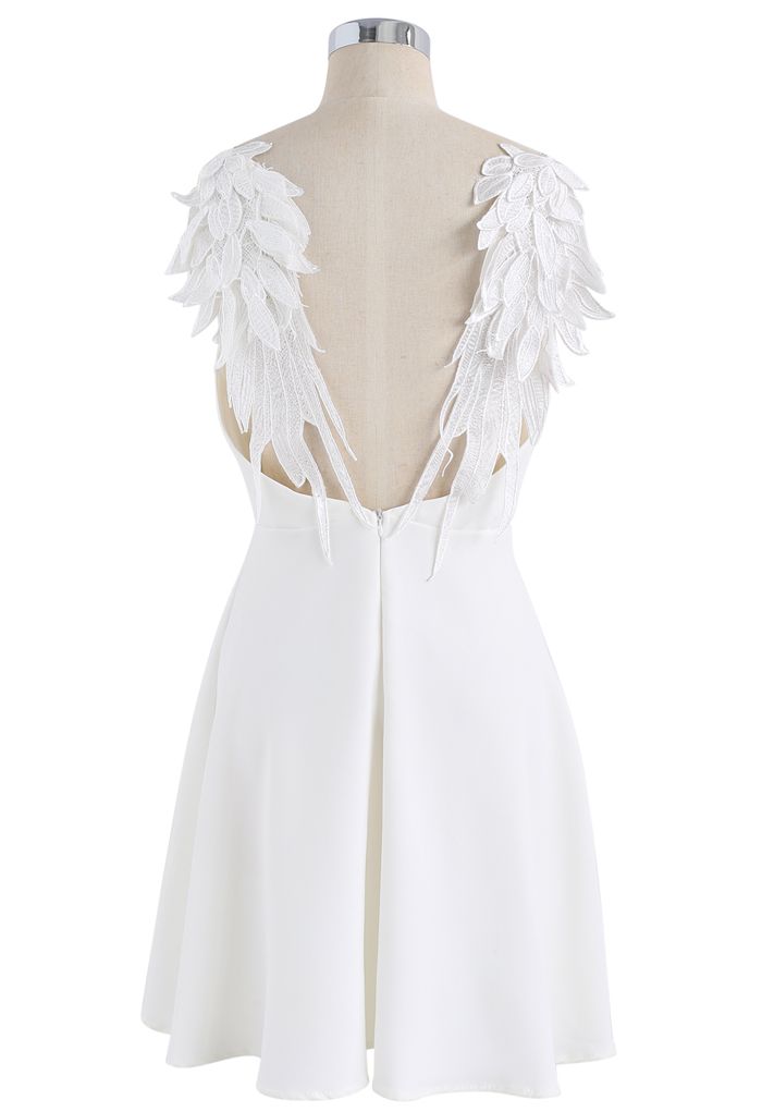 Angel's Wings Cami Dress in White