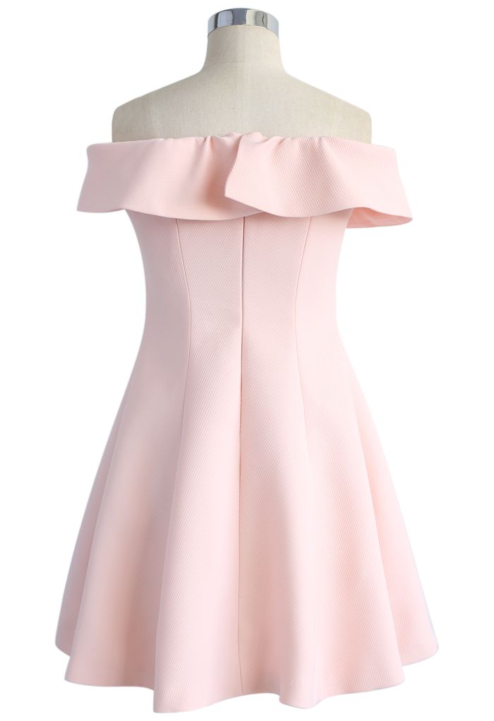 Be There with Grace Off-shoulder Dress in Pink 