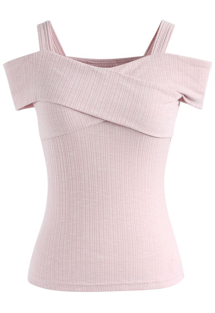 Undeniably Loveliest Cold-shoulder Wrap Top in Pink