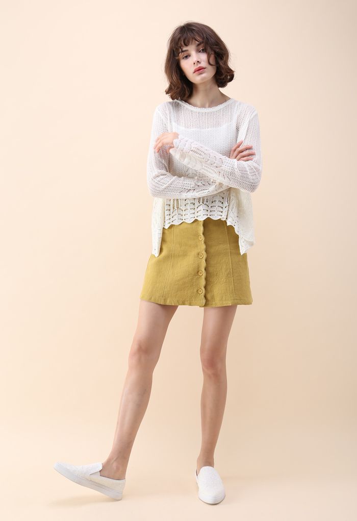 Get Closer to Leisure Knit Top in White