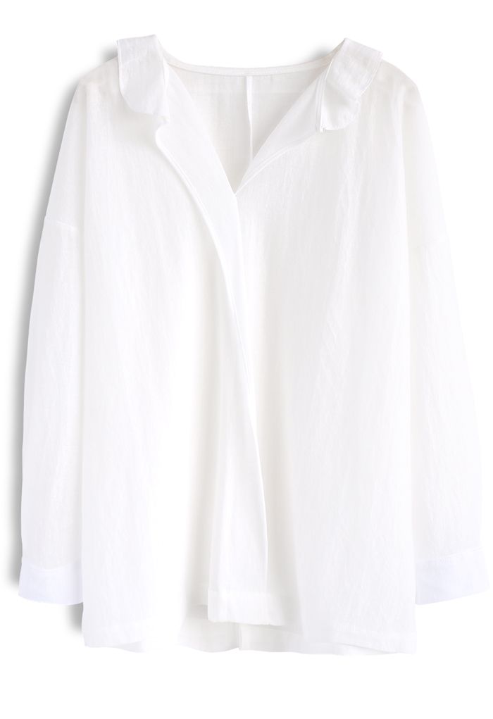 Pure Mind Smock Top in White