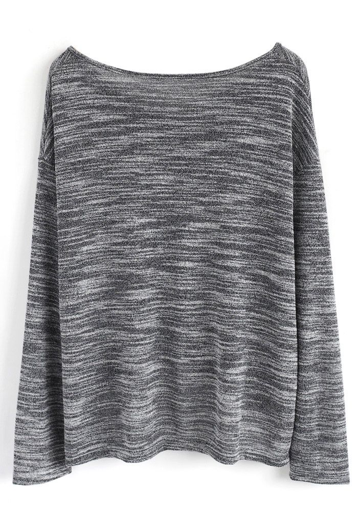 Neutral Marble Knit Top 