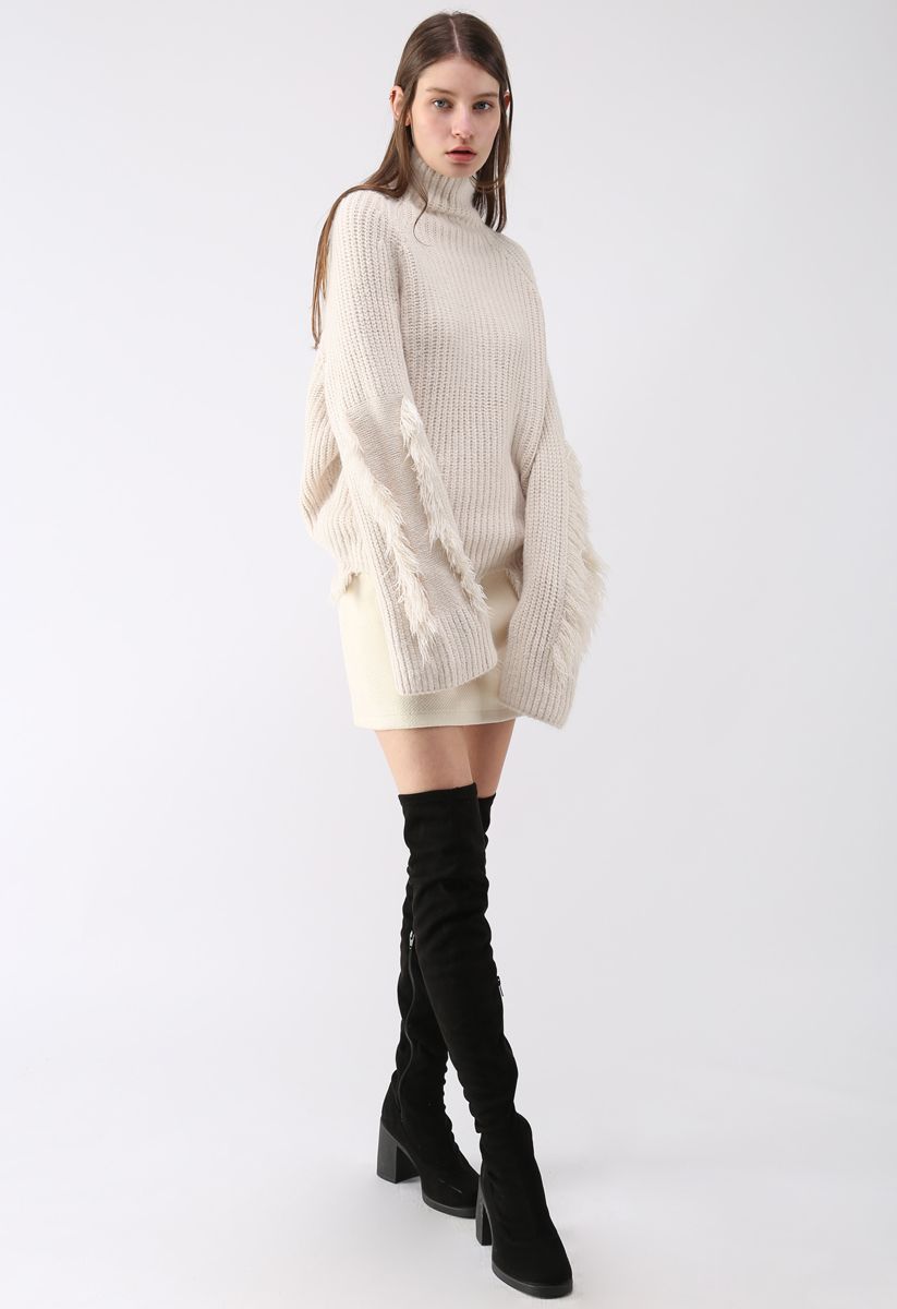 Keep Your Style Knit Turtleneck Sweater in Ivory 