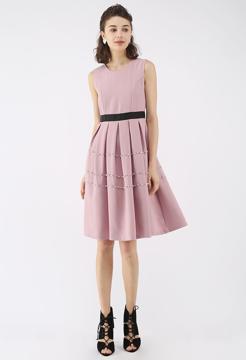 Vogue Never Ends Sleeveless Dress in Pink
