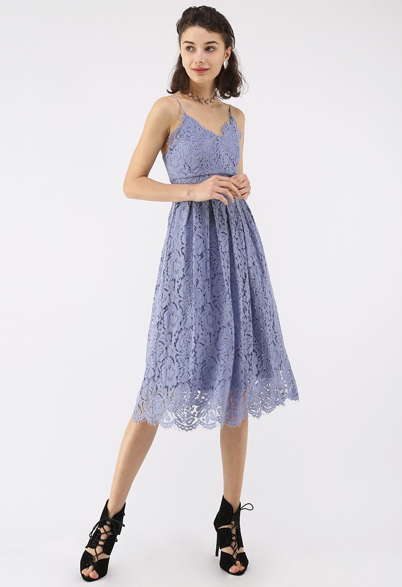 Spirit of Romance Lace Cami Dress in Lavender