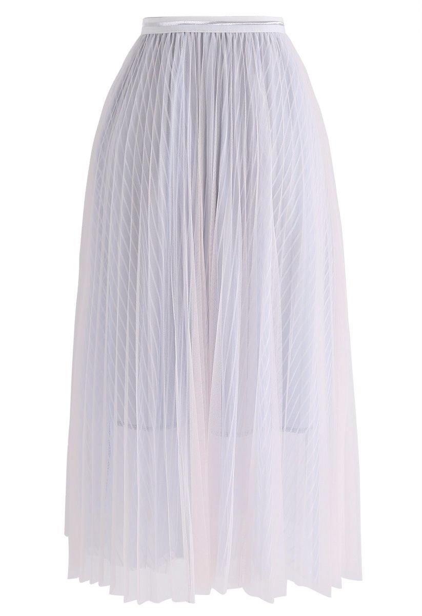 Summer Melody Pleated Mesh Tulle Skirt
