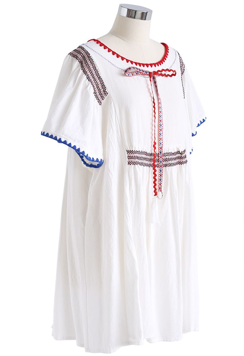 Born in Boho Land Dolly Dress in White
