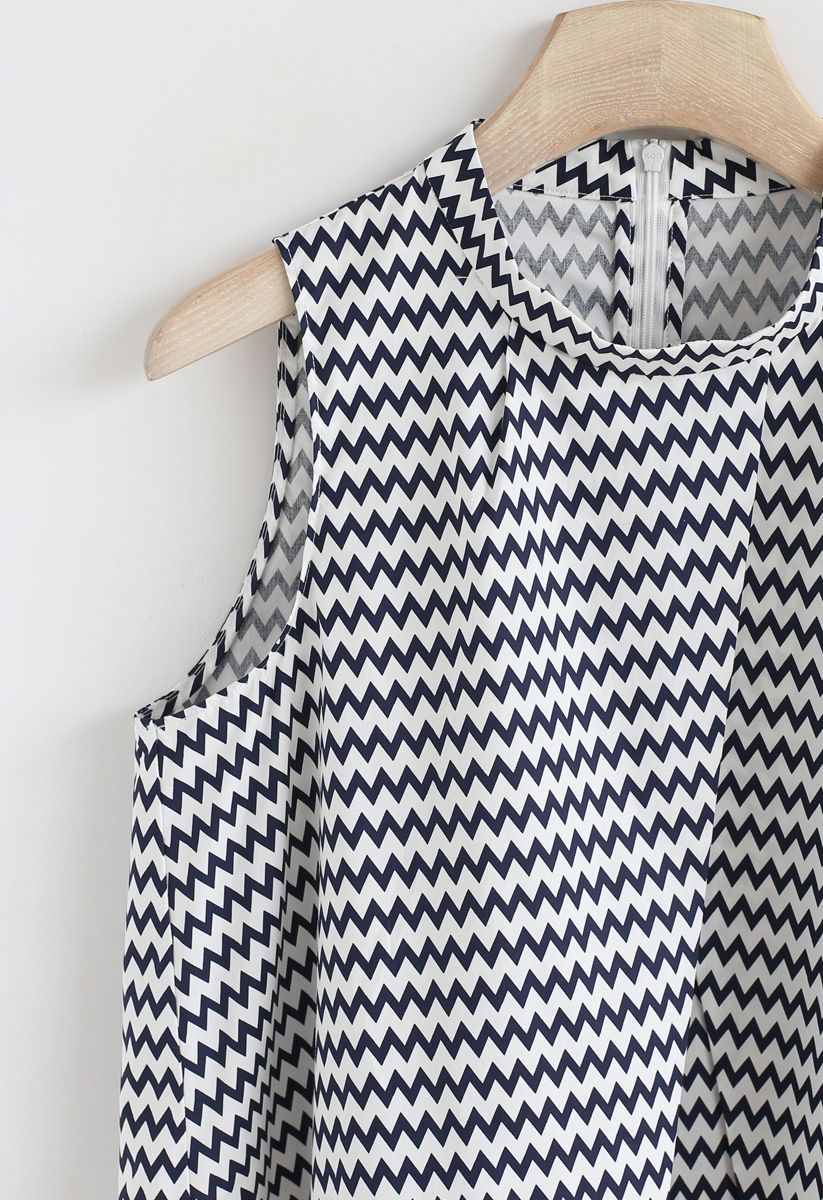 Be Brave Sleeveless Top in Zigzag