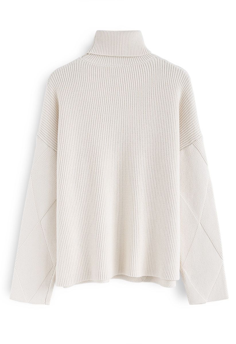Well Prepared for Winter Knit Sweater in Cream