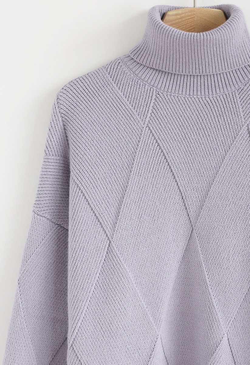 Well Prepared for Winter Knit Sweater in Lavender